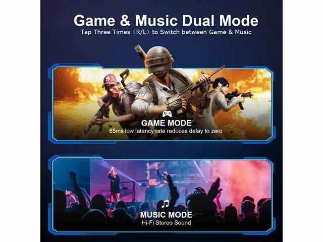 REEGEE Wireless Earbuds, Pumping Bass, IPX5 Waterproof, Secure Fit, Bluetooth 5 Headphones,Gaming Headset,Stereo Calls, Noise Isolation, One Step Pairing, Sports