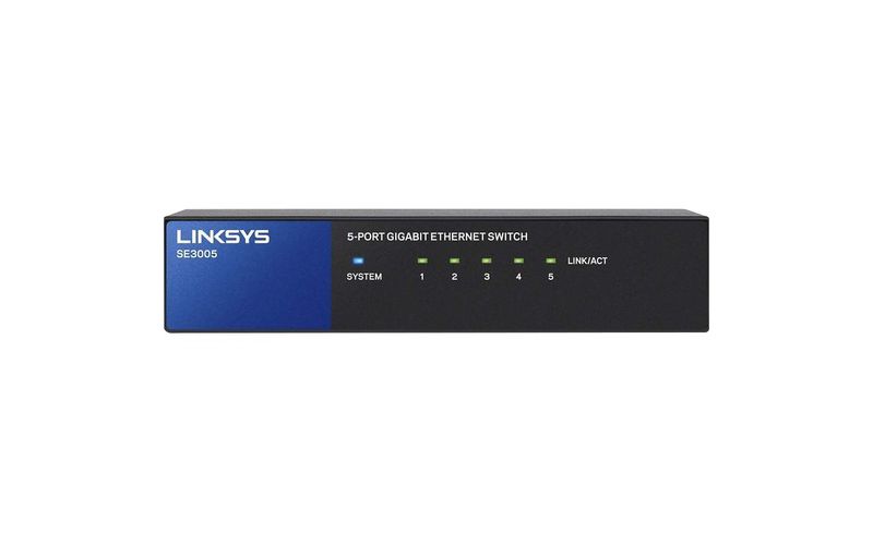 Linksys SE3005 Gigabit 5-Port Ethernet Switch - 5 Ports - 2 Layer Supported - Twisted Pair - Desktop - 1 Year Limited Warranty