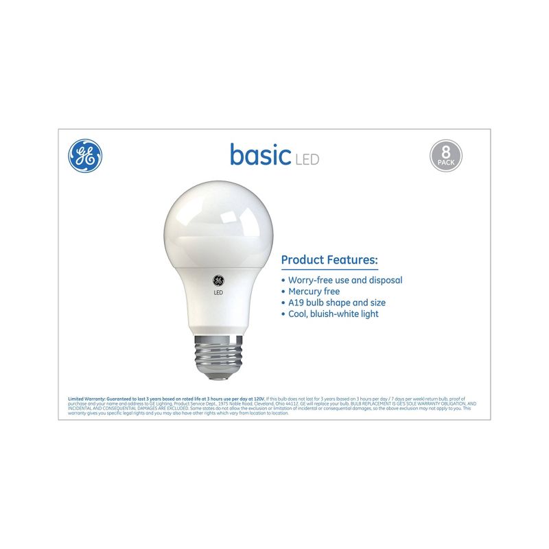 General Electric 8pk 40W Basic LED Light
