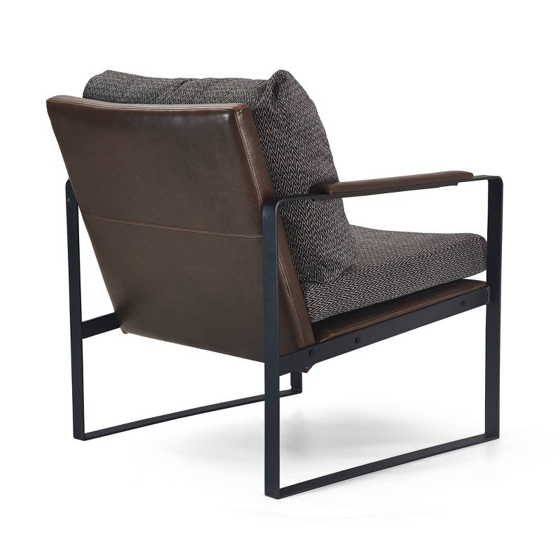 24" Amelie Mid-Century Modern Armchair Distressed Gray - Adore Décor