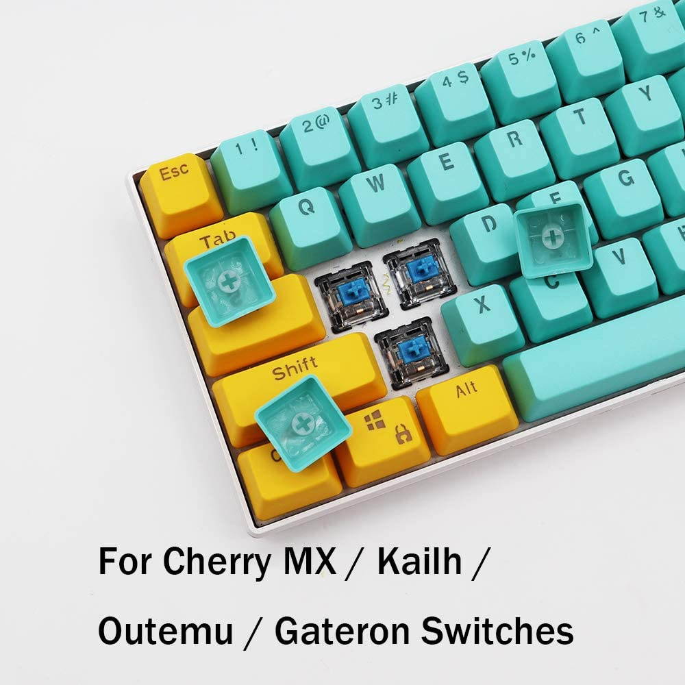 CUUWE 61 PBT Keycaps for 60 Percent Keyboard, Backlit Keycap Set for Mechanical Gaming Keyboard OEM Profile Keycaps with Key Puller for Cherry MX Switches GH60/RK61/GK61/Annie pro 2