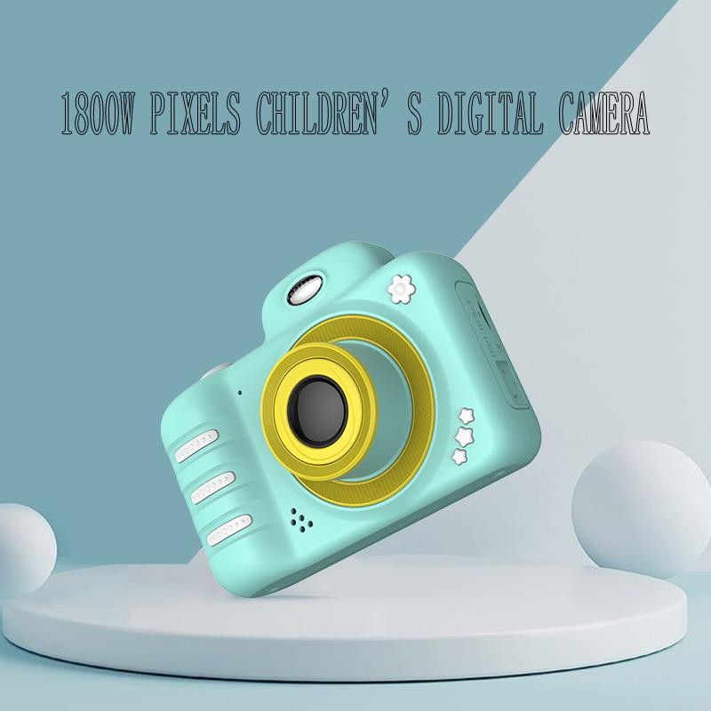 Newest Children&rsquo;s Digital Camera Front And Rear Dual Cameras 1800W HD Pixels 2.4 Inch Screen Up To 2300 Photos 2.5h Video