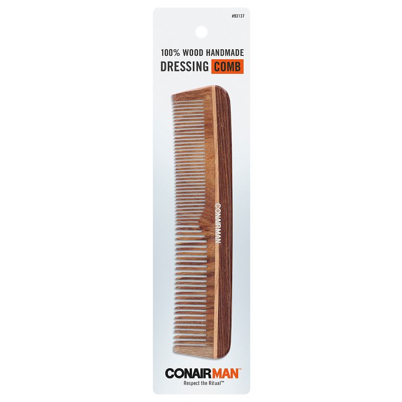 Conair Man Hand Made 100% Wooden Dressing Hair Brush