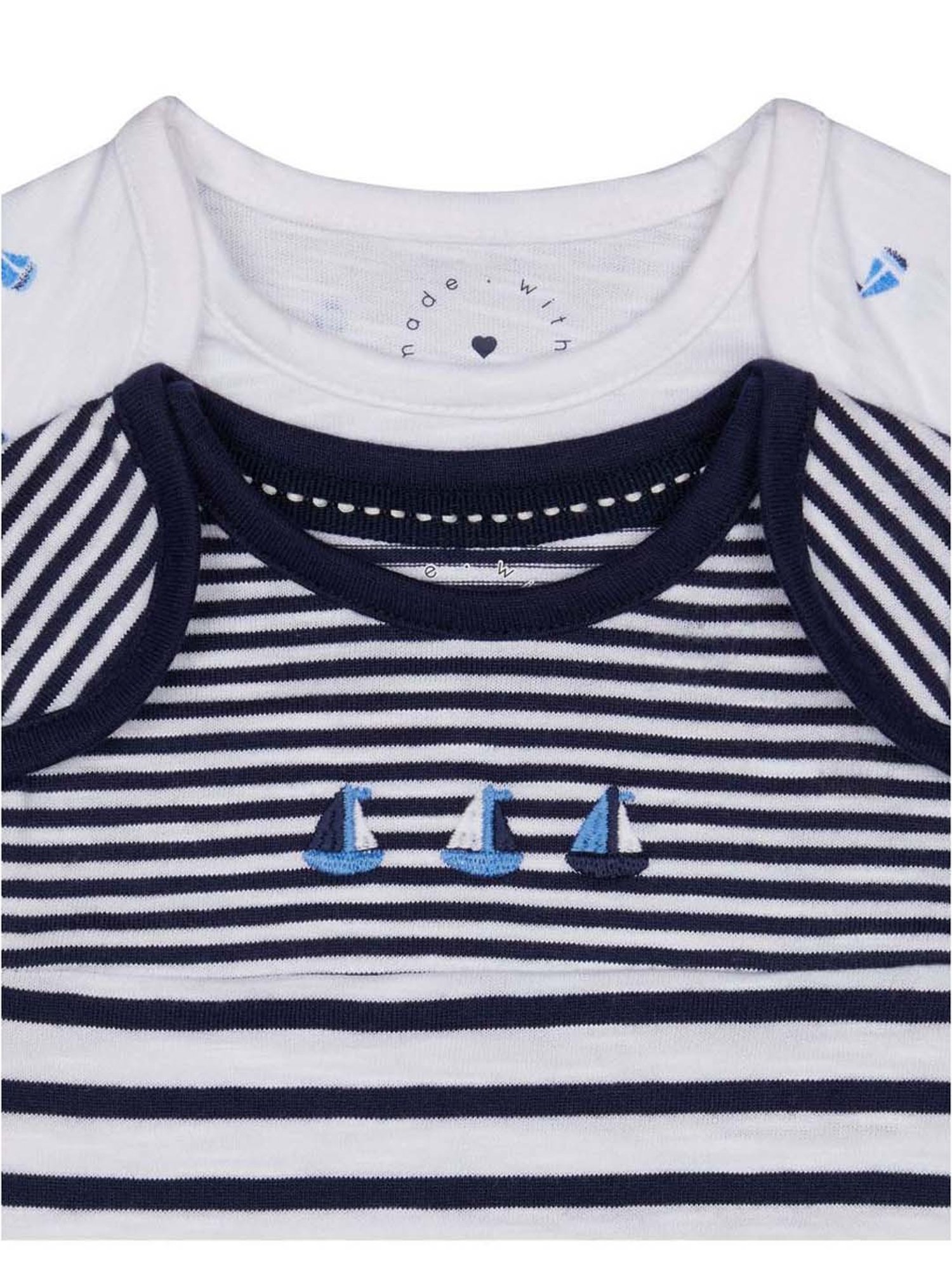 Ed-a-Mamma Baby Pink & White Printed Bodysuit (Pack Of 2)