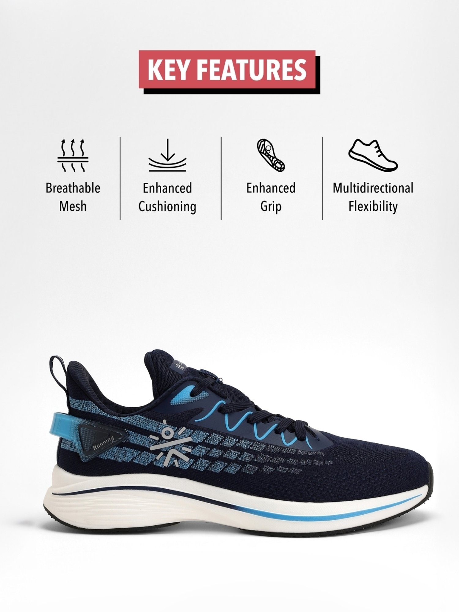 Cultsport Men's Active Navy Running Shoes