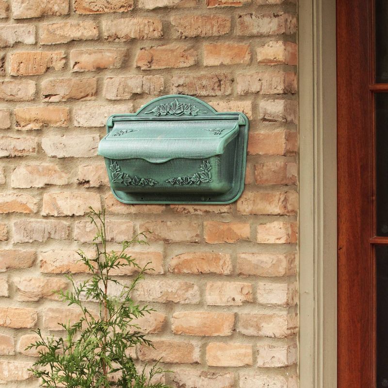 Gibraltar Mailboxes Covington Wall Mount Mailbox Green