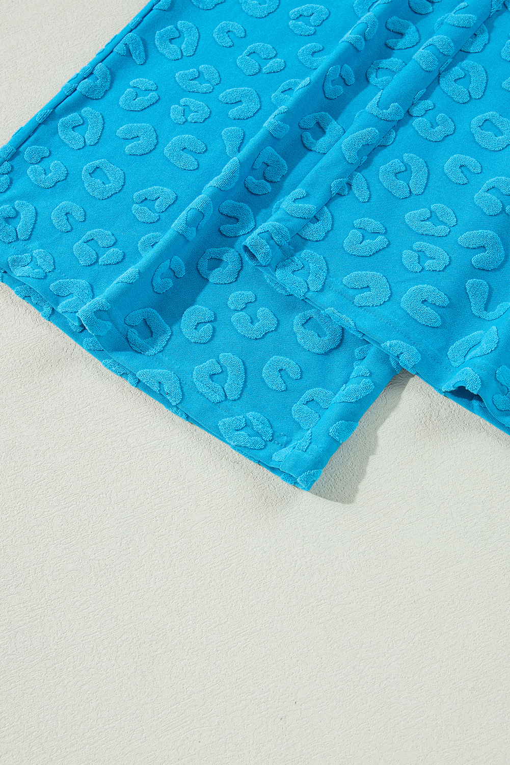 Green Solid Color Quilted Long Sleeve Top and Wide Leg Pants Set