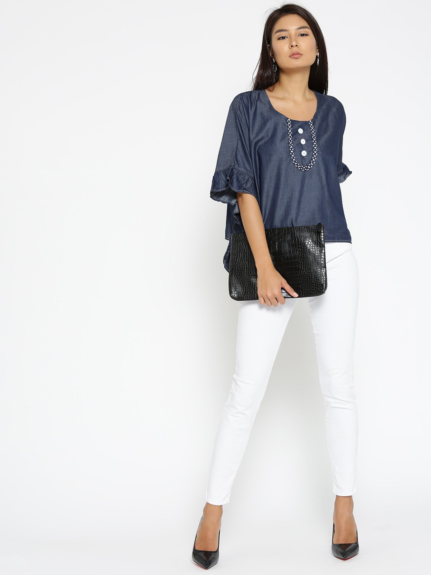 Style Quotient Navy Cotton Top