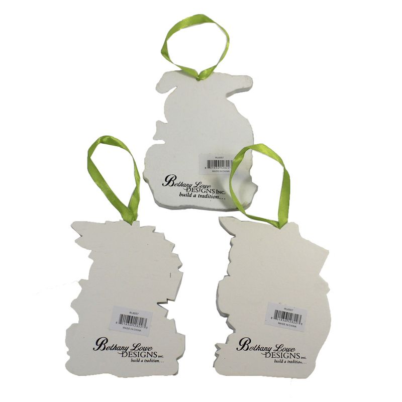 Easter 4.0" Easter Dummy Boards Set / 3 Ornament Vintage Bunny Duck  -  Tree Ornaments