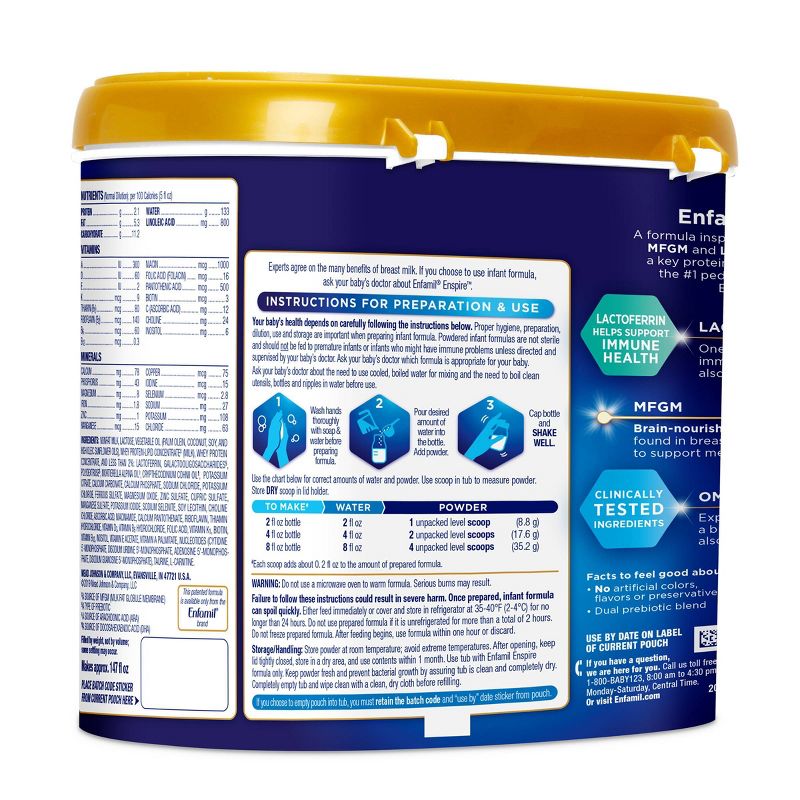 Enfamil Enspire Infant Formula Powder Tub - 20.5oz