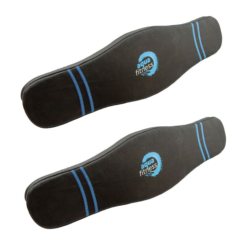 Aqua Fitness Deluxe Adult Fitness Exercise Aerobic Resistance Weight Training Waist Flotation Belt, Black (2 Pack)