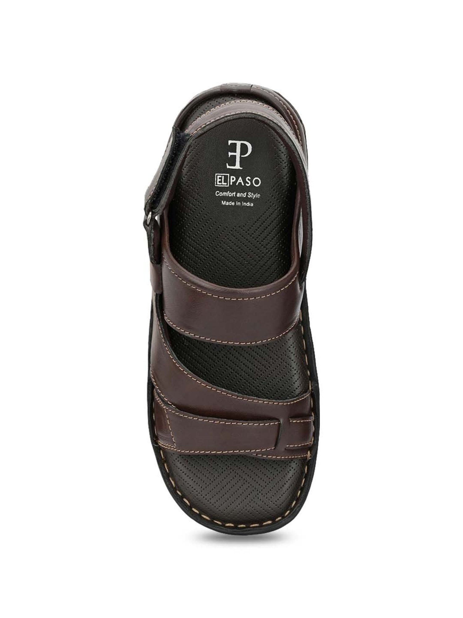 El Paso Men's Brown Back Strap Sandals