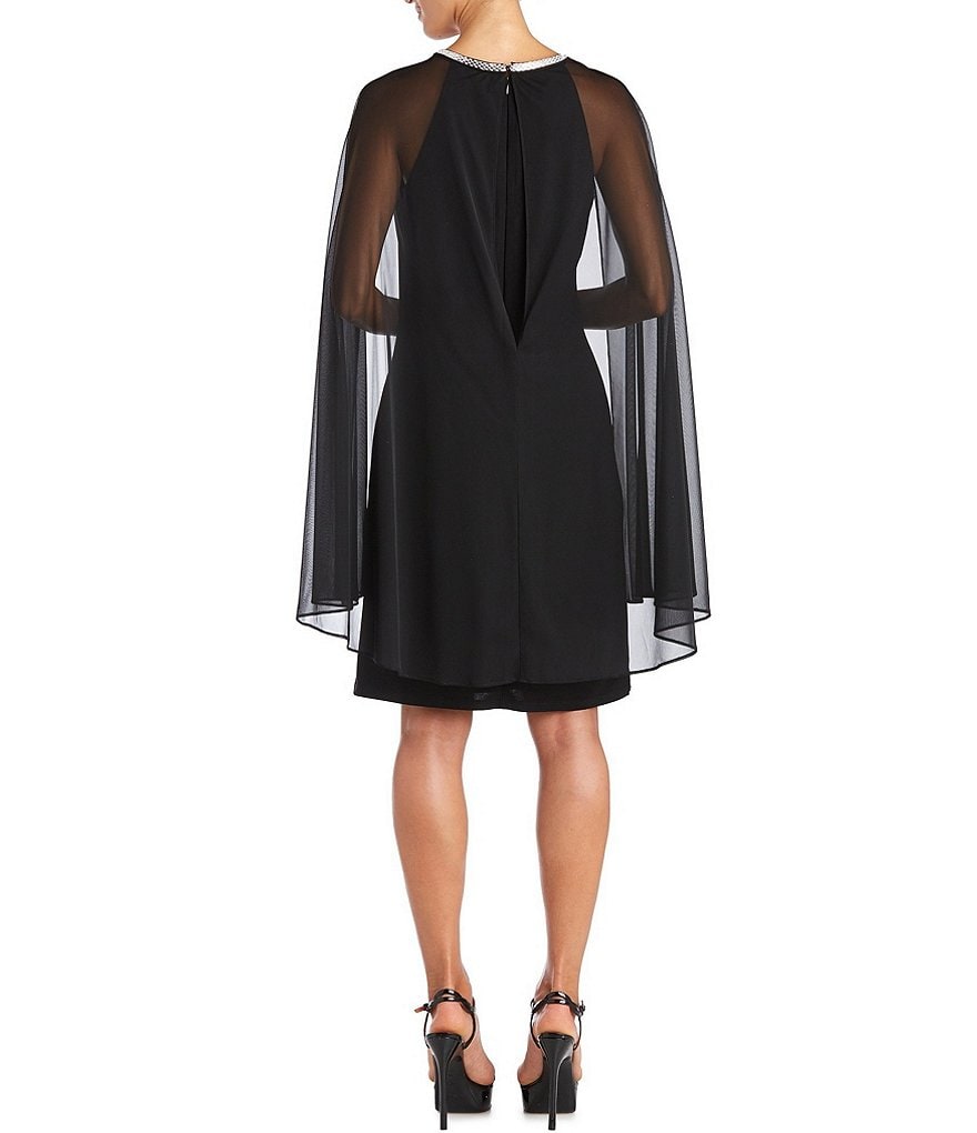Laundry by Shelli Segal Ruffle Front Stretch Crepe Faux Wrap Dress