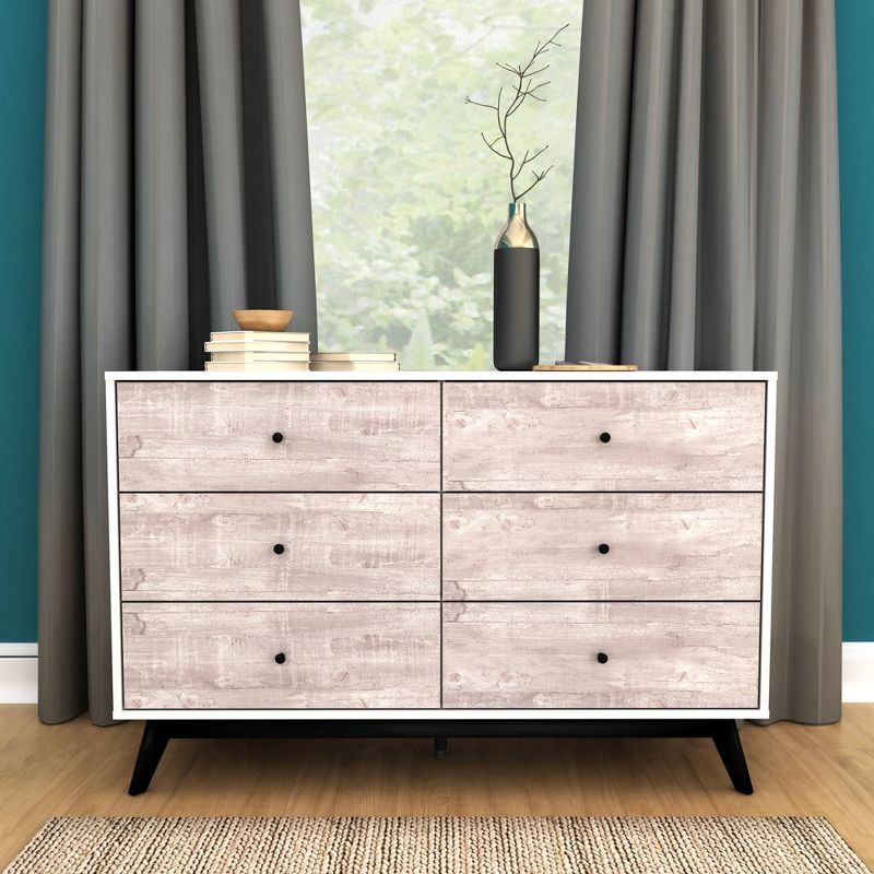 Crislana 6 Drawer Dresser Green/White - Buylateral