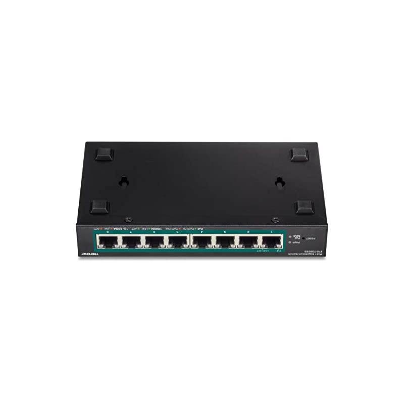 8Port Gigabit EdgeSmart PoE+ Switch 8 x Gigabit PoE+ Ports Desktop Switch 64W PoE Power Budget Managed PoE+ Switch Wall Mountable Desktop Ethernet SwitchLifetime ProtectionTPETG82ES