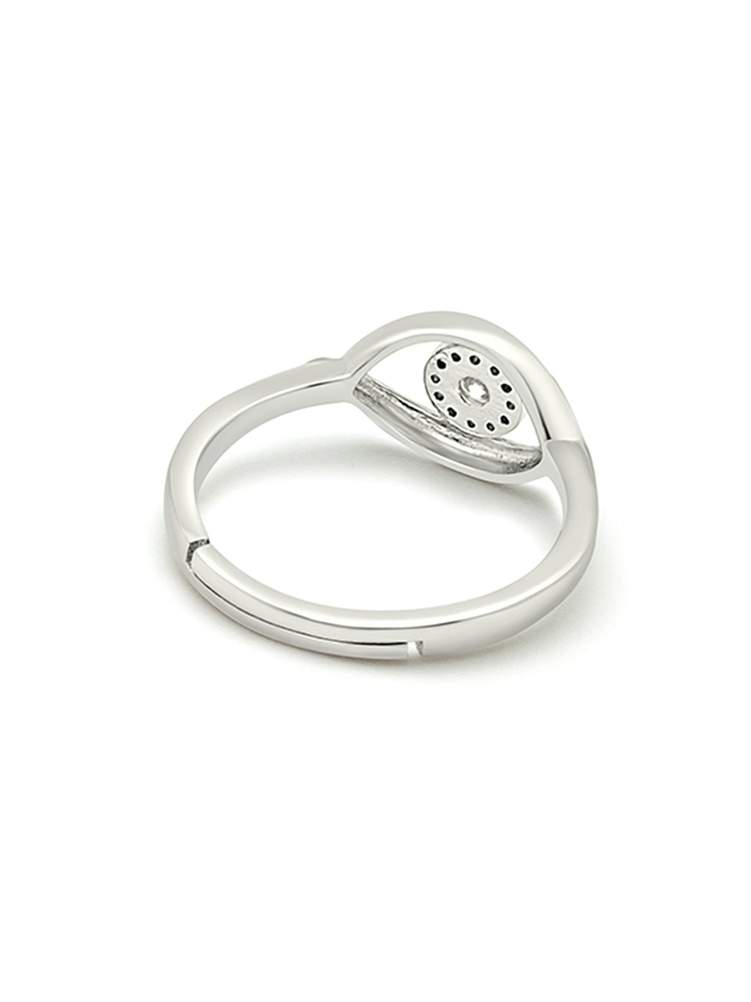 Silberry 92.5 Sterling Silver Crest Eye Ring