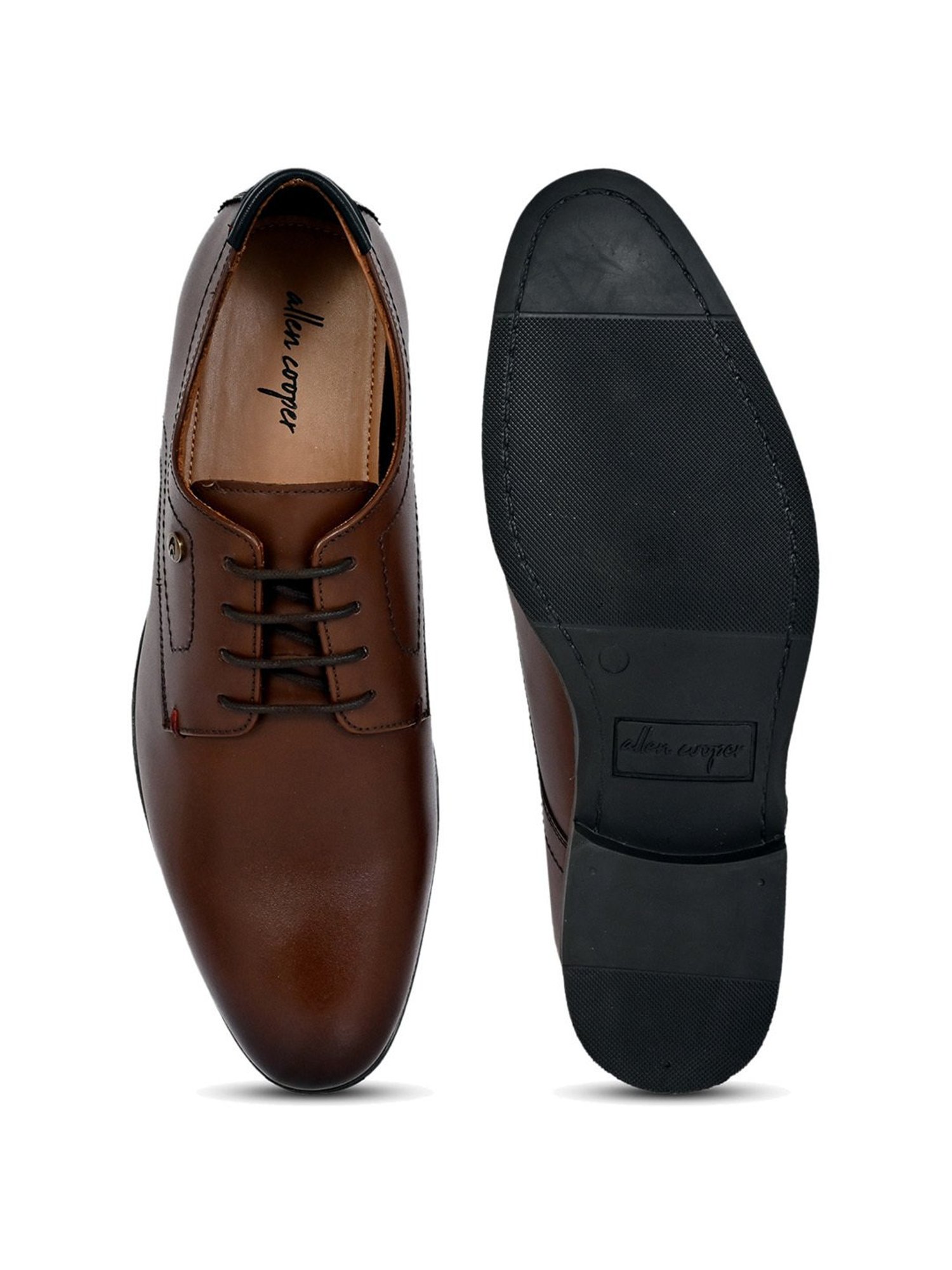Allen cooper Men's Brown Derby Shoes