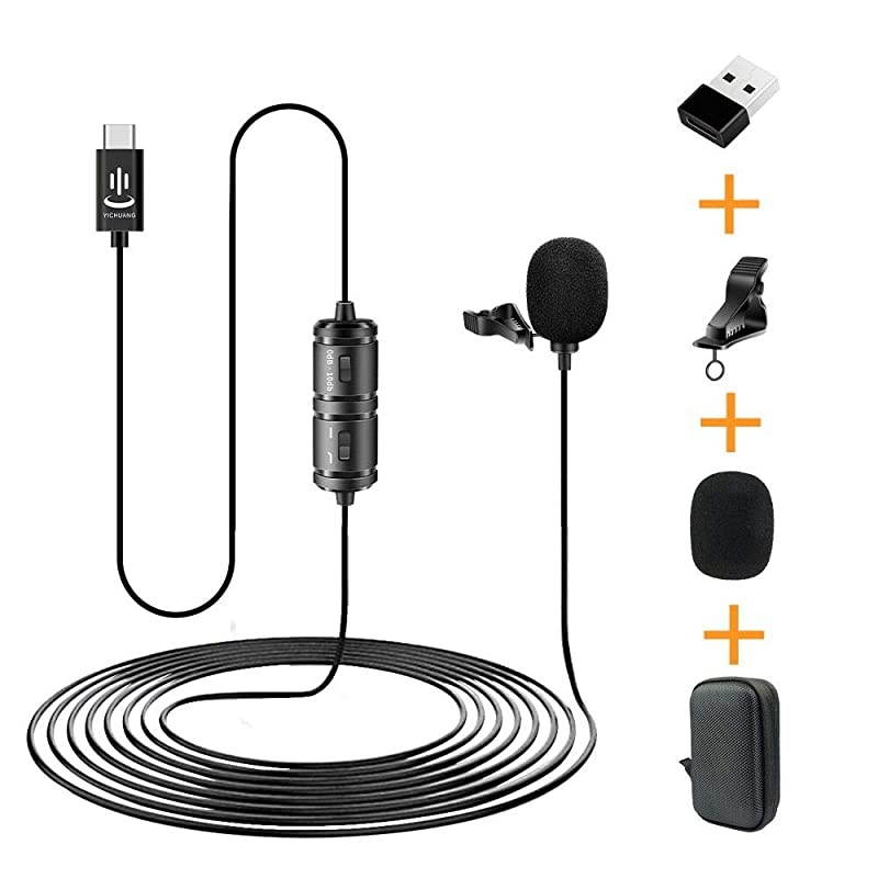 TypeC  Lavalier MicrophoneProfessional Omnidirectional Mic for iPhoneAndroidsCameras and LaptopNo Battery RequiredPerfect Camera Microphone for Recording YouTubeVideoVlogging