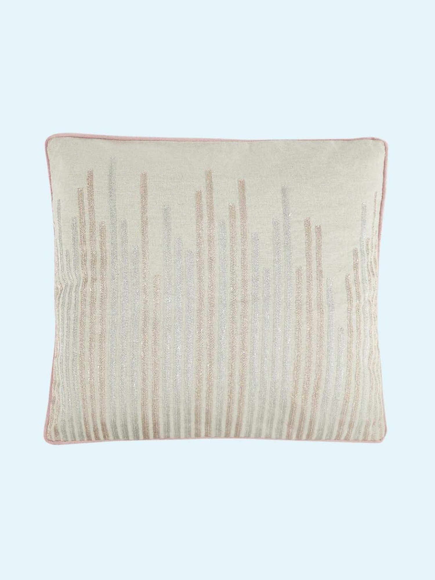 Living Scapes by Pantaloons Beige Cotton Cushion Cover