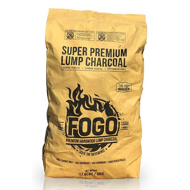 FOGO Super Premium Oak Restaurant All-Natural Hardwood Lump Charcoal, 17.6 Lbs
