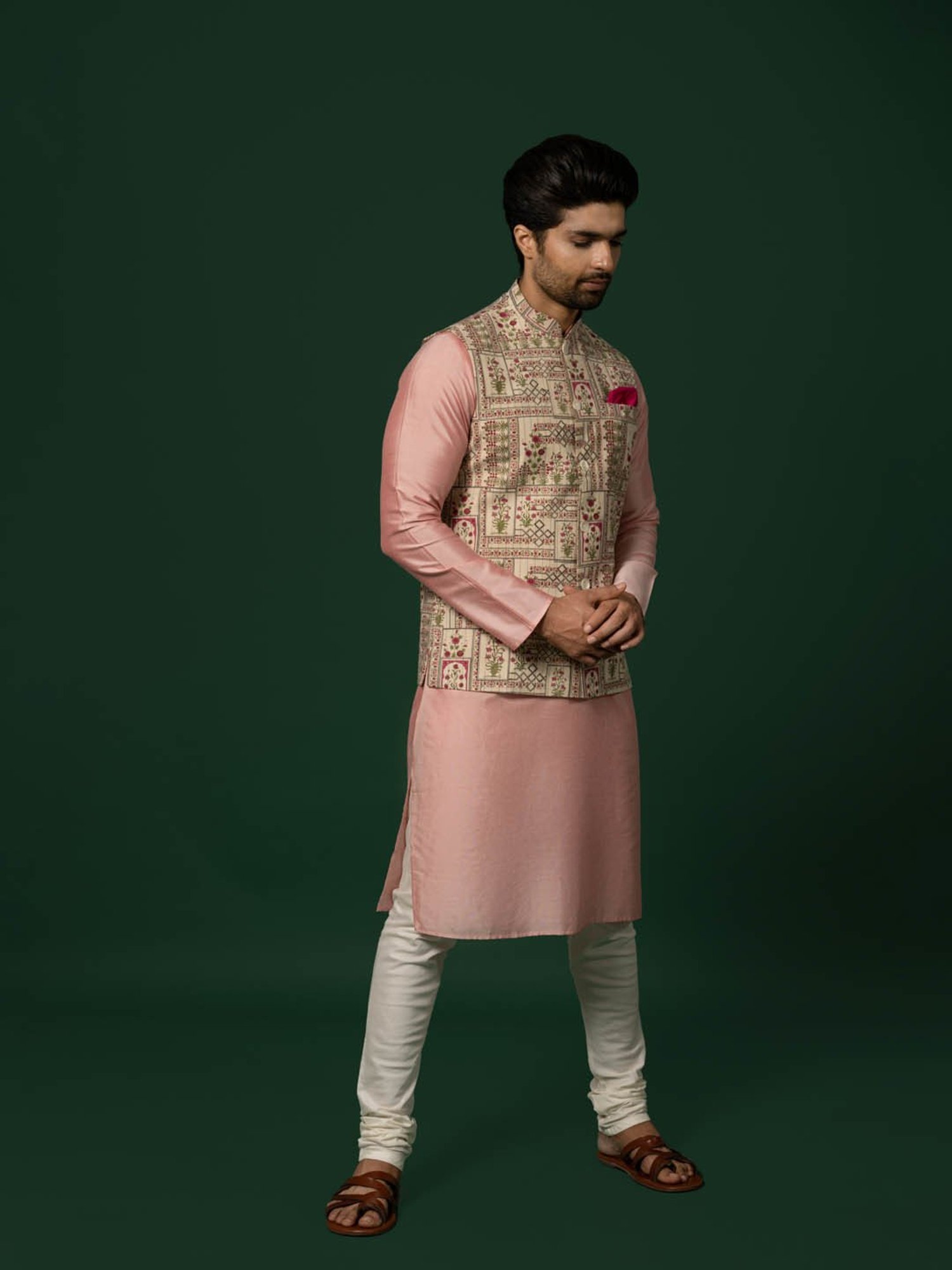 Sanwara Sea Green & White Cotton Regular Fit Chikankari Kurta Bottom Set