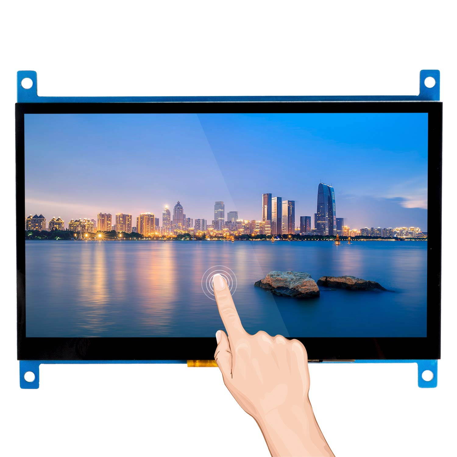 SunFounder Raspberry Pi 4 Display Touchscreen 7 Inch HDMI 1024&times;600 USB IPS LCD Screen Display Monitor for Raspberry Pi 4 3 Model B, 2 Model B, and 1 Model B+, Windows Capacitive Touch Screen