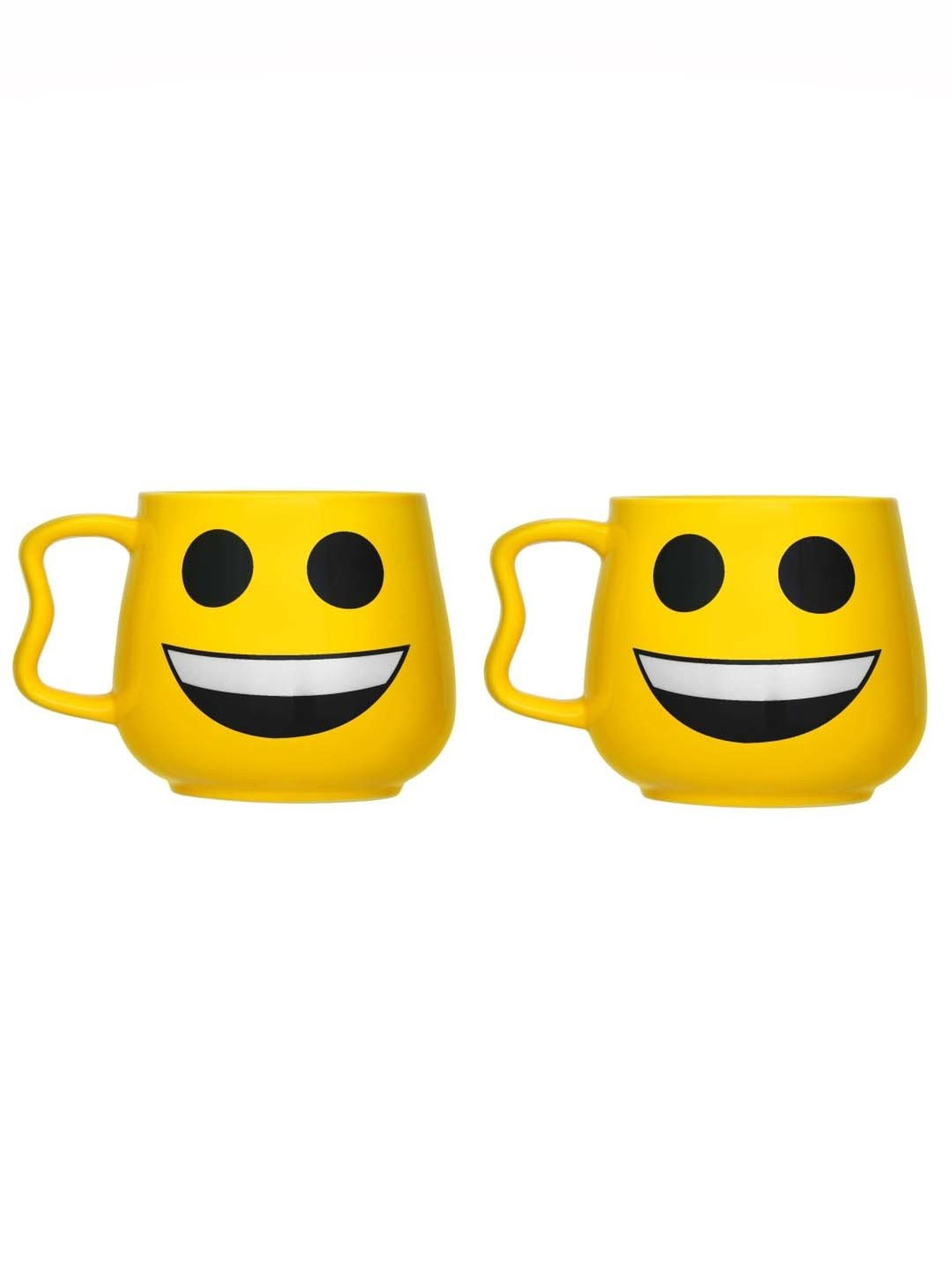 JCPL Yellow Ceramic 10.3 cm Milk Mug (0.33 L) - Set of 2