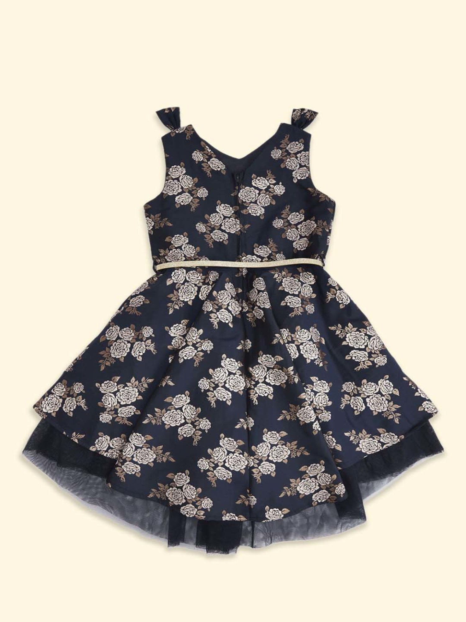 Pantaloons Junior Kids Navy Floral Print Dress
