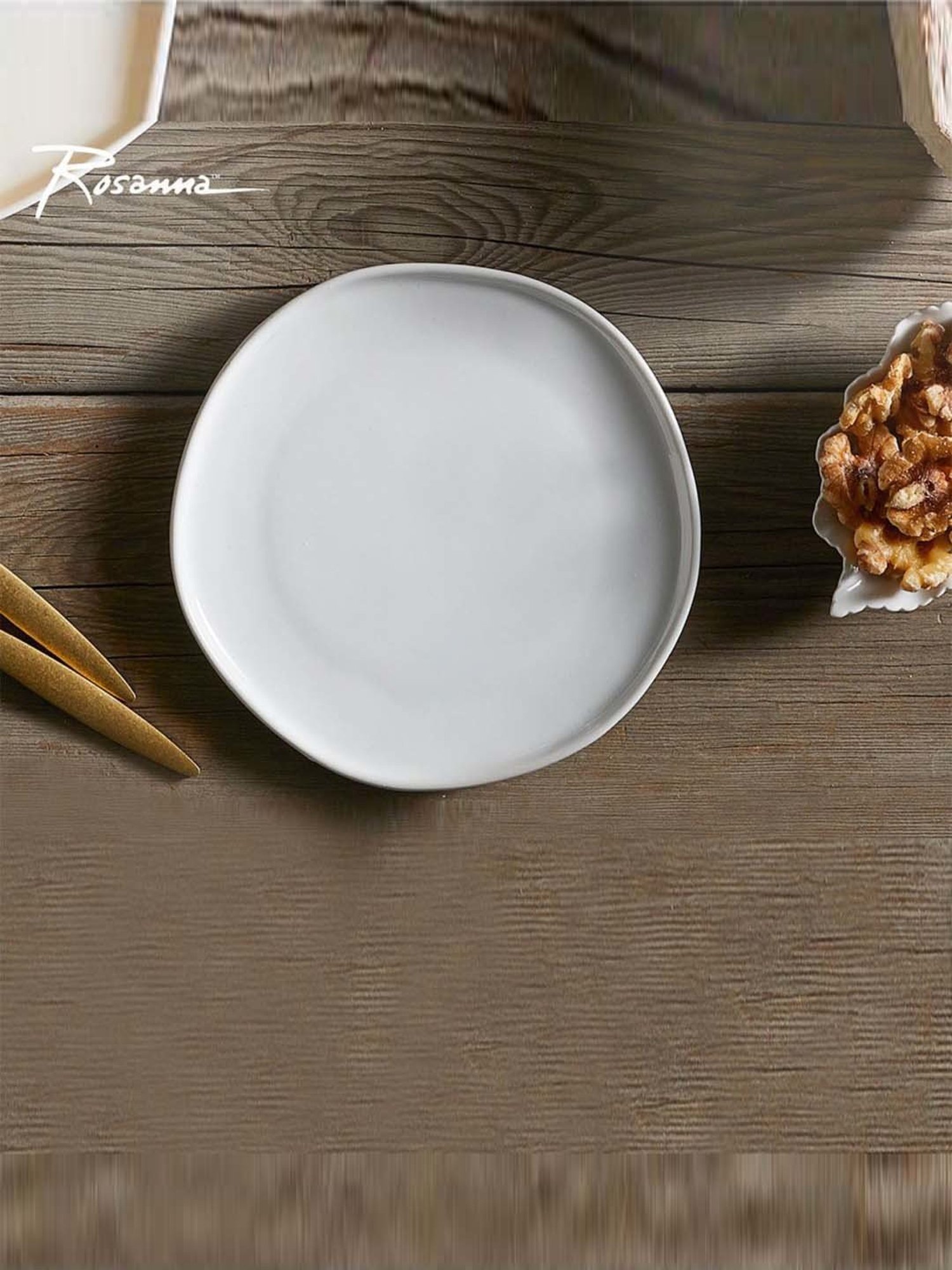 Rosanna 2-Piece White Nature's Table Medium Dinner Plate Set