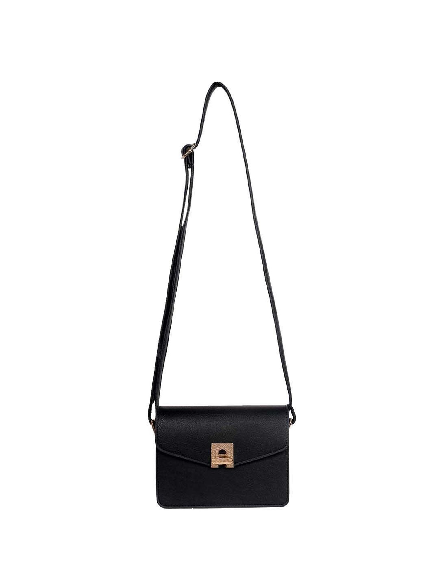 BELWABA Black Solid Small Sling Handbag