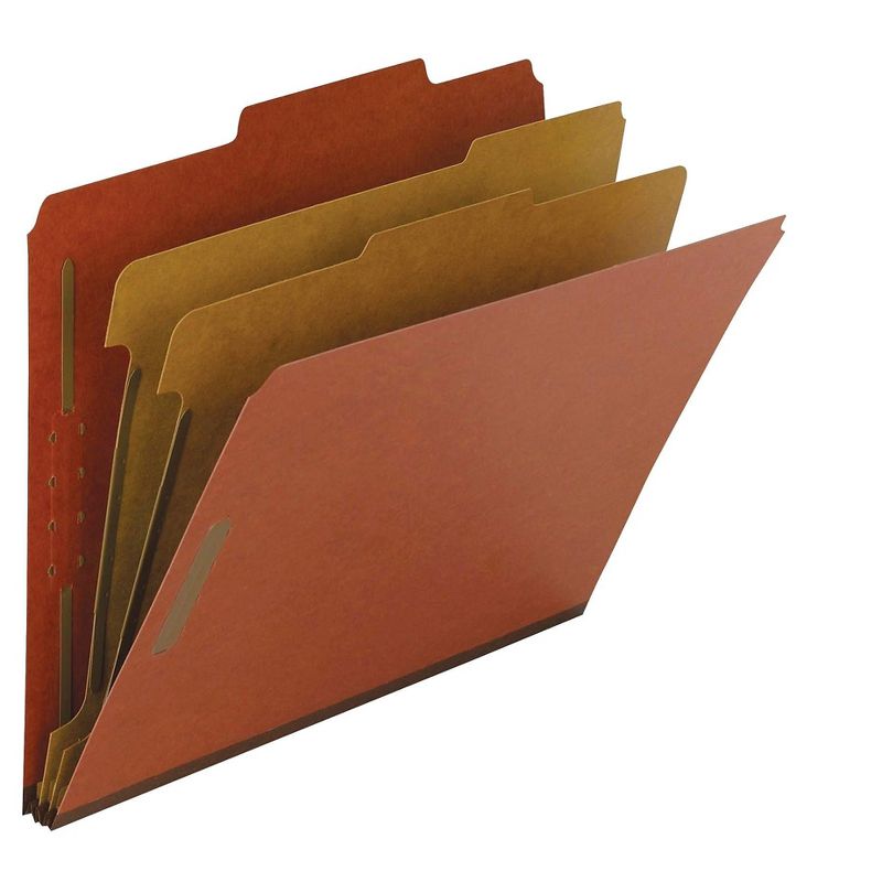 Nature Saver Classification Folders 2" Exp. Letter 2 Div 10/BX Red 01051