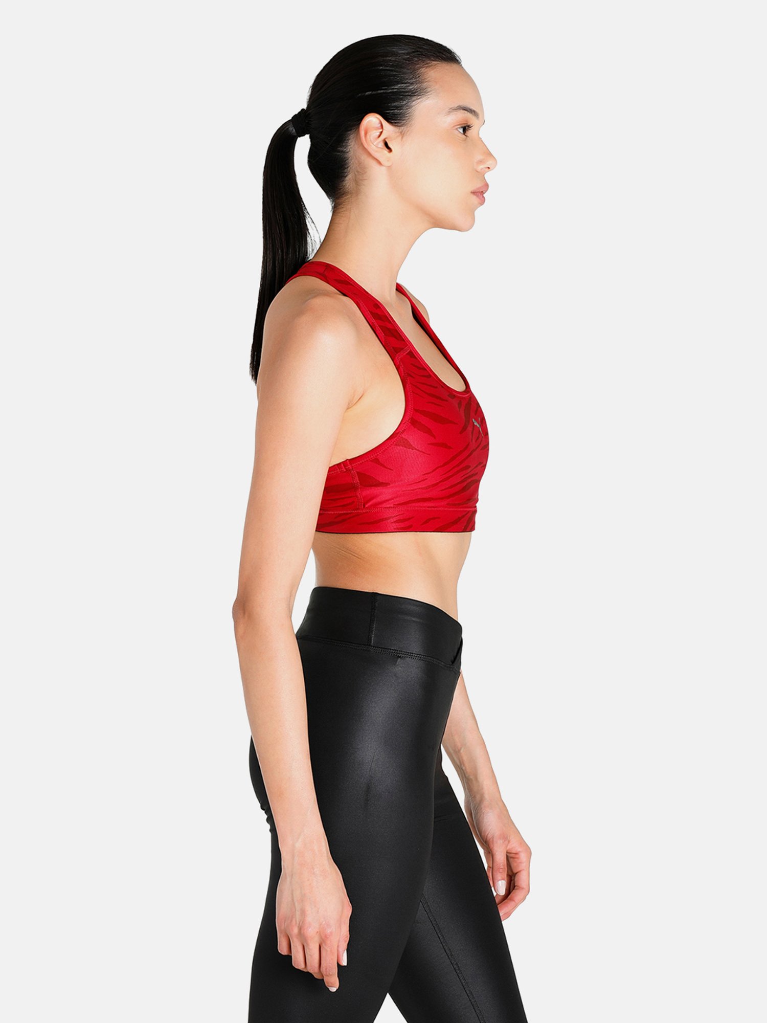 Puma Red Scoop Neck Sports Bra