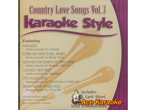 Daywind Karaoke Style CDG #3178 - Country Love Songs Vol.3