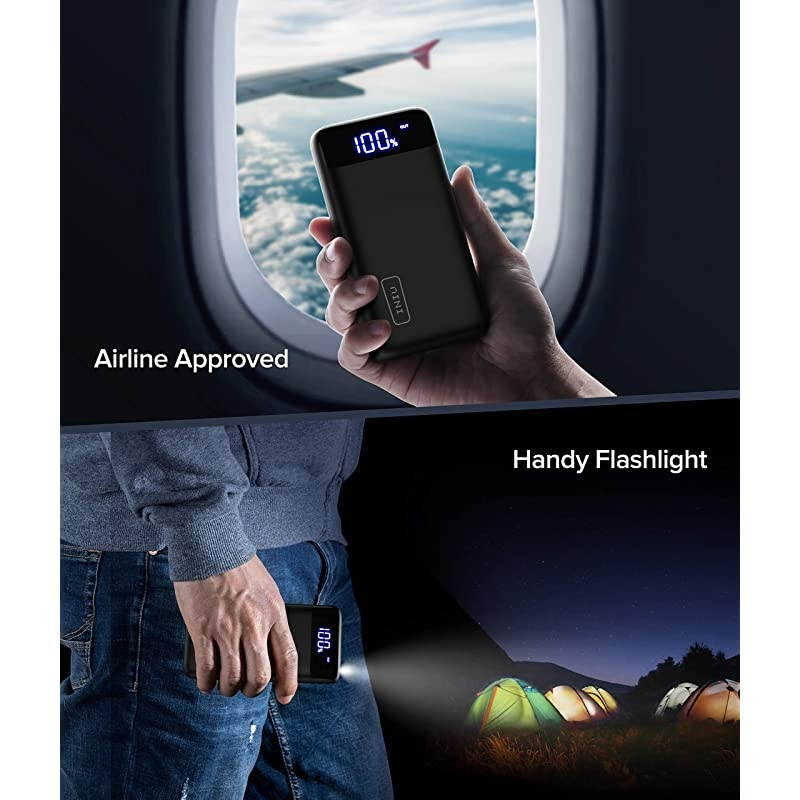 Portable Charger, 20W PD3.0 QC4.0 Fast Charging LED Display 20000mAh Power Bank, Tri-Outputs Battery Pack Compatible with iPhone 12 11 XS X 8 Samsung S20 Google LG iPad Tablet etc. [2021 Version]