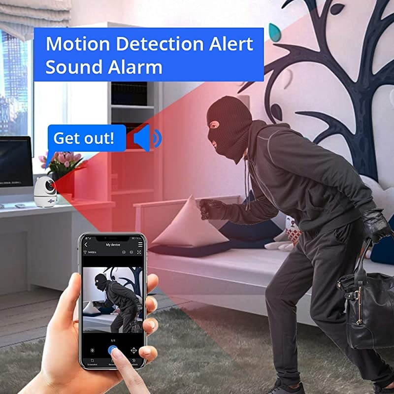 1080P HD Home Wireless Security Camera Indoor WiFi IP Camera Compatible  Wireless Security Camera System with TwoWay Audio PanTilt Motion Detection Night Vision SD Card Support APP EseeCloud