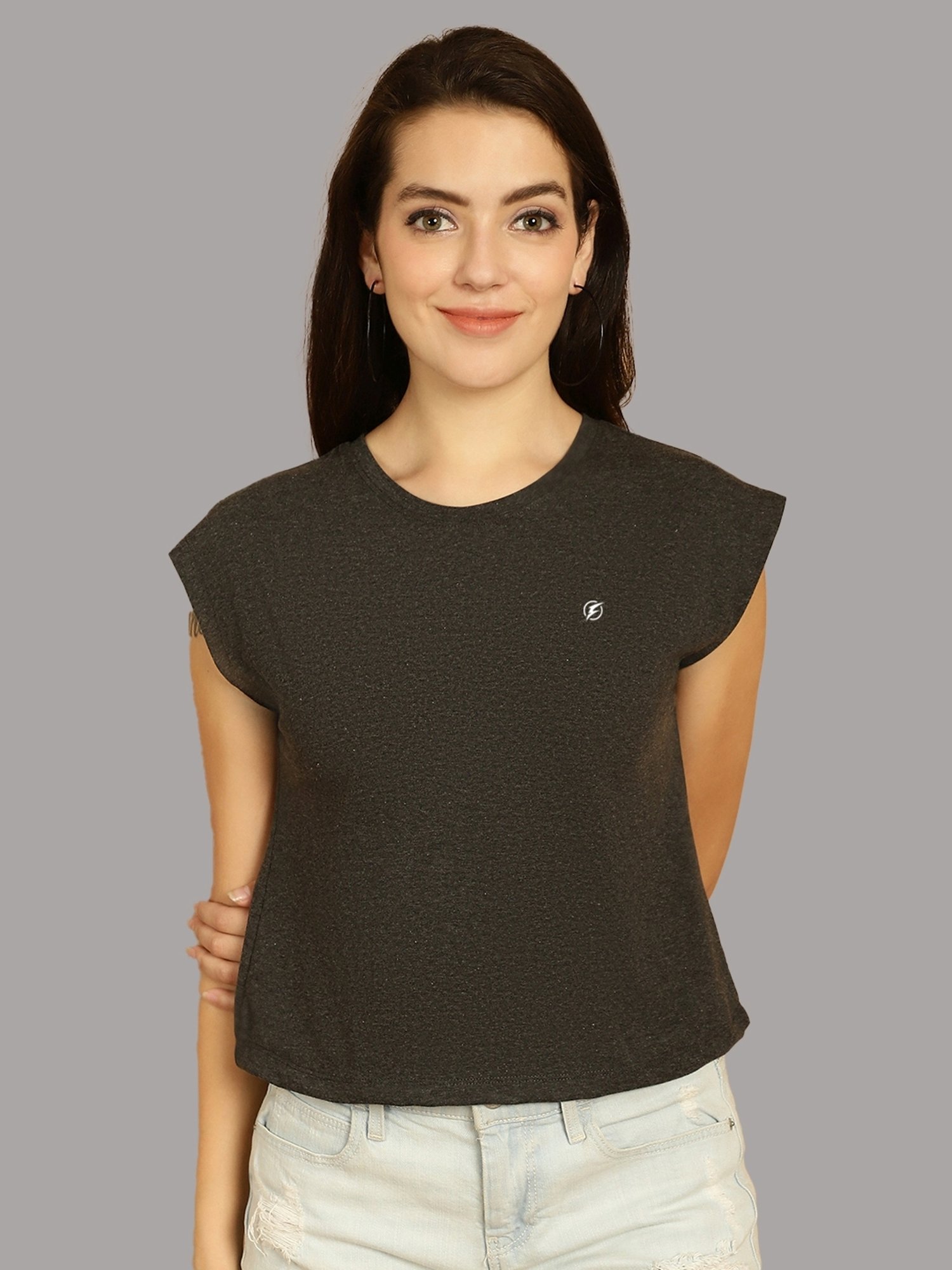 Friskers Navy & Grey Slim Fit Sports T-Shirts - Pack Of 2