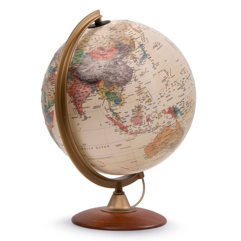 Colombo Antique Physical Relief Globe - Waypoint Geographic