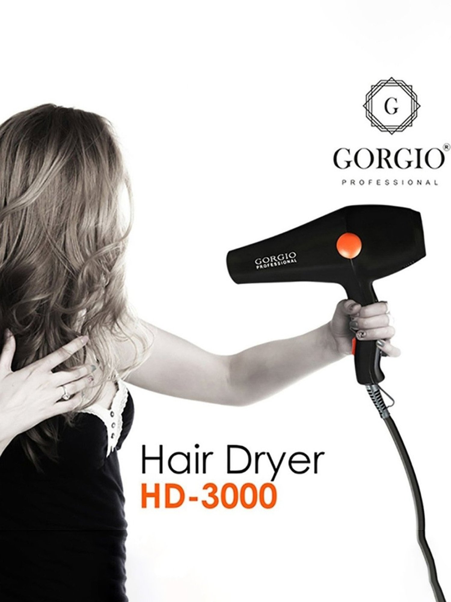 Staunch SHD2011 1600W Compact and Foldable Hair Dryer (White and Pink)