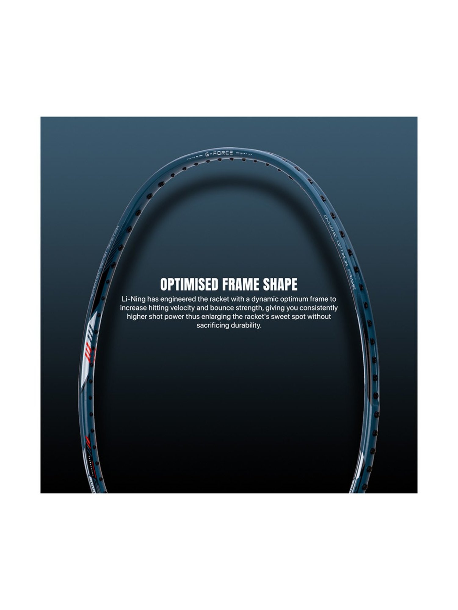 Li-Ning G-Force X5 Badminton Racket (Steel Blue) Size - Medium