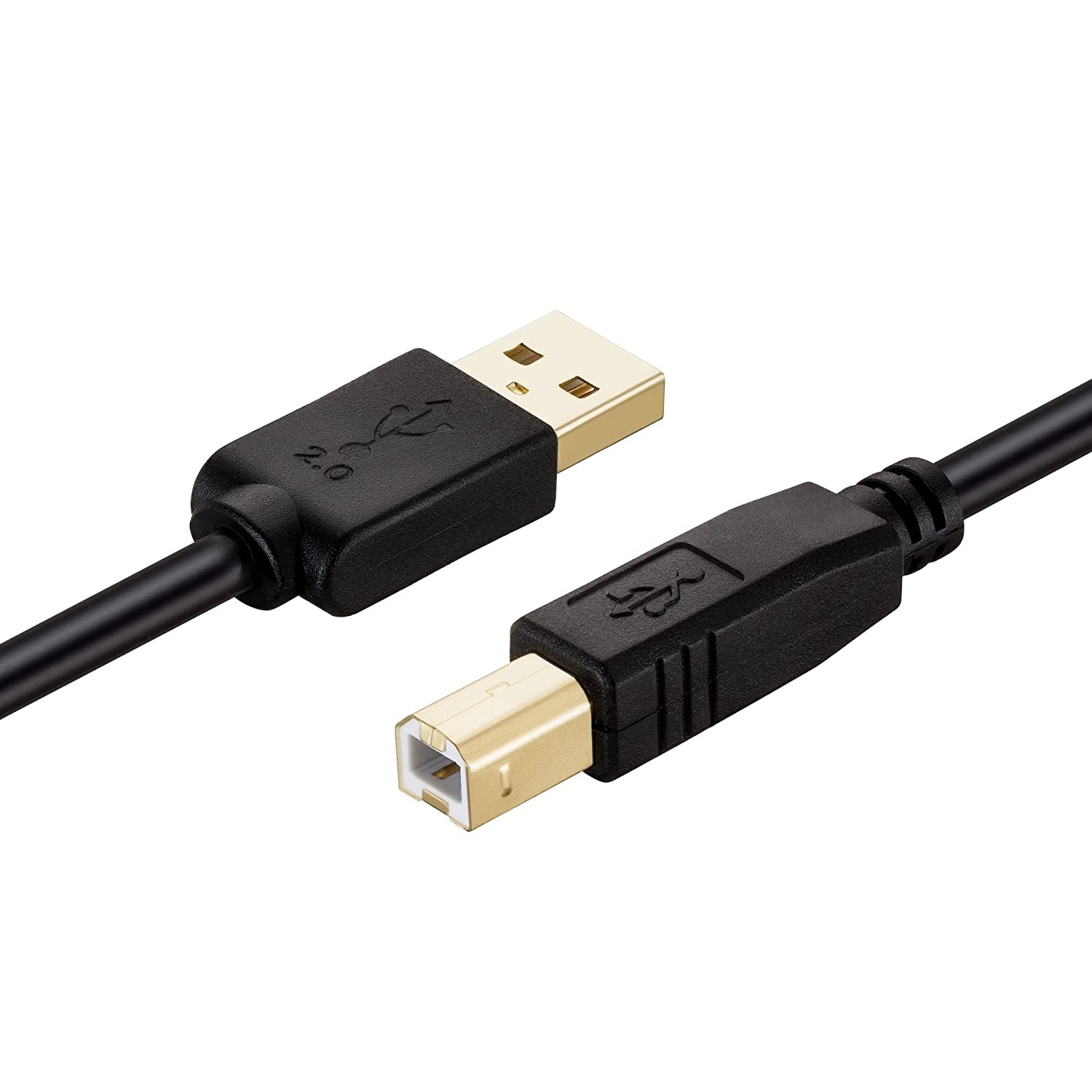 Printer Cable 20 ft, NC XQIN USB 2.0 Printer Cable Cord Type A-Male to B-Male Cable for Printer/Scanner-Gold-Plated