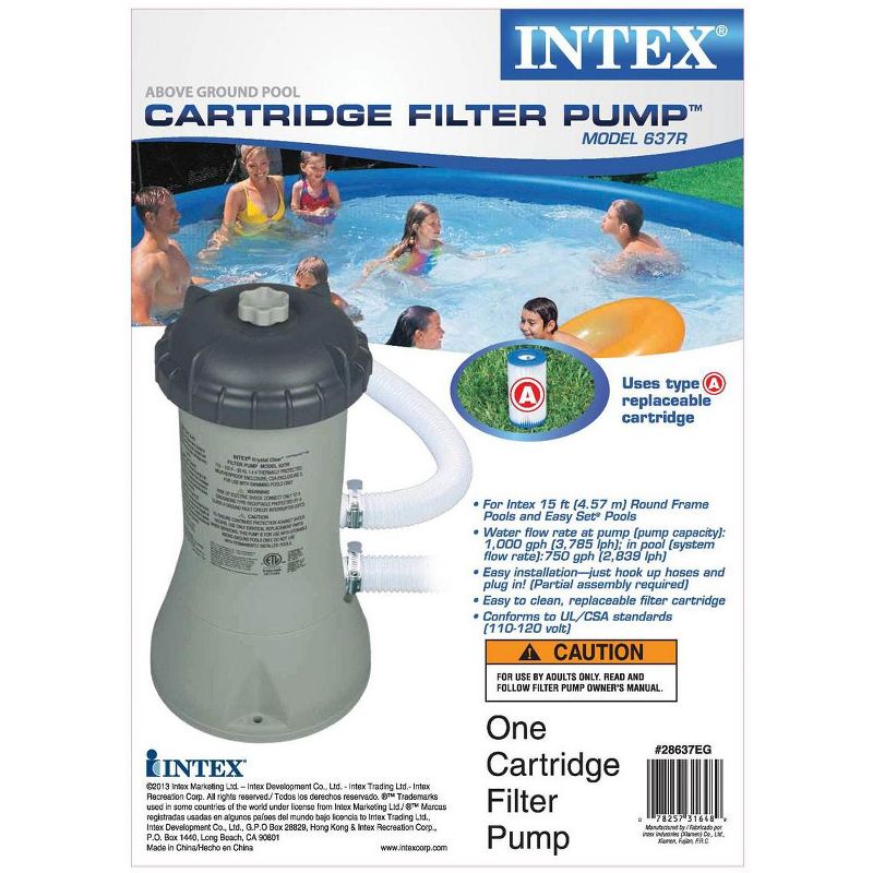 Intex Krystal Clear 1000 GPH Filter Pump & 15000 Gal Saltwater Chlorinator