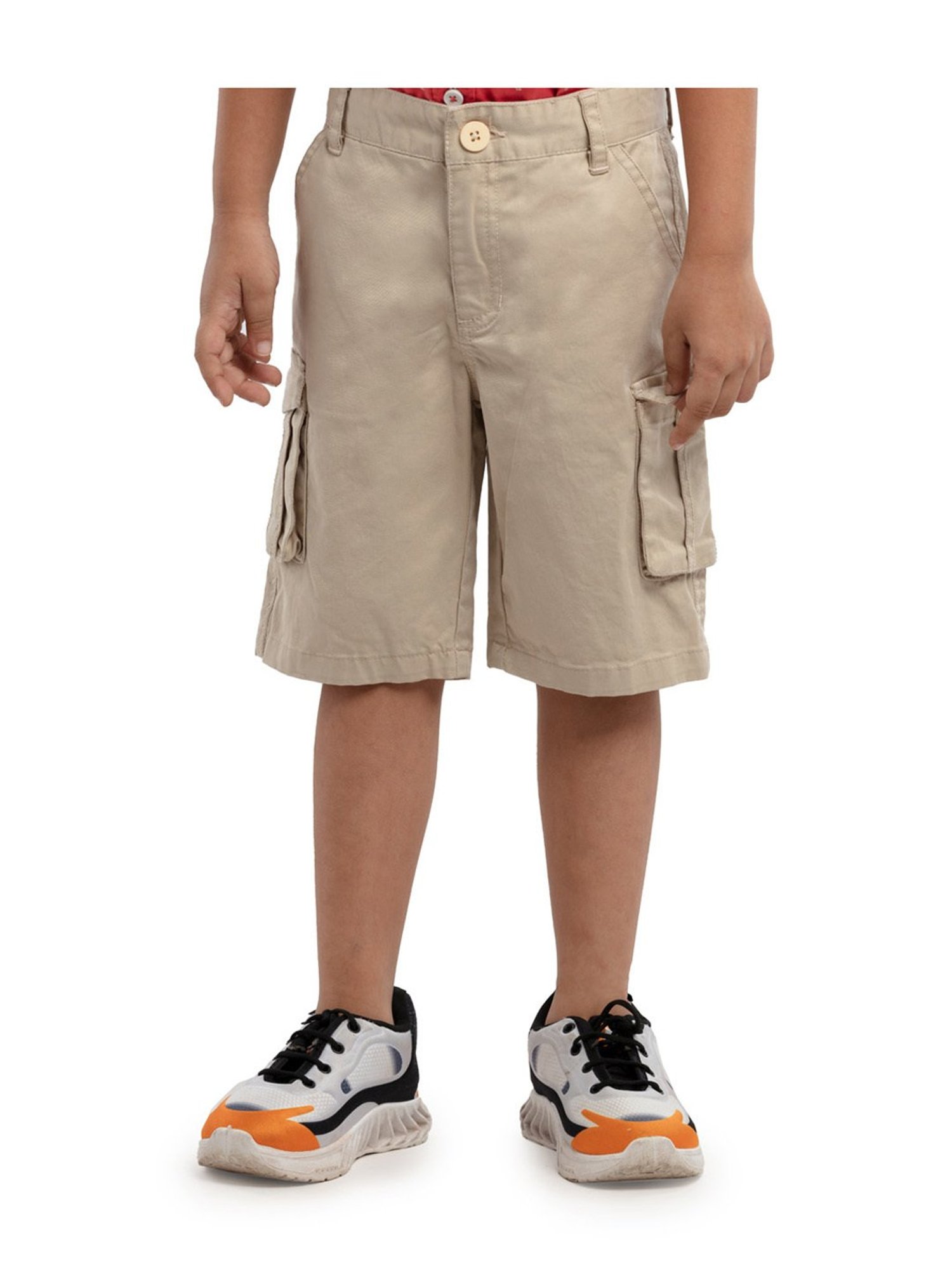 Under Fourteen Only Kids Khaki Regular Fit Shorts