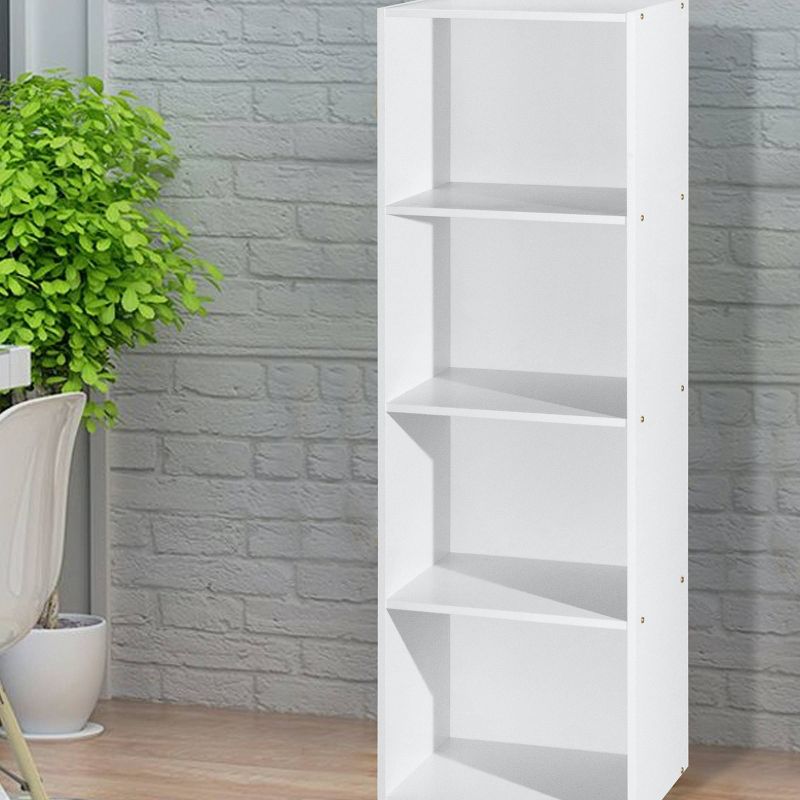 4 Shelf Bookcase White - Hodedah
