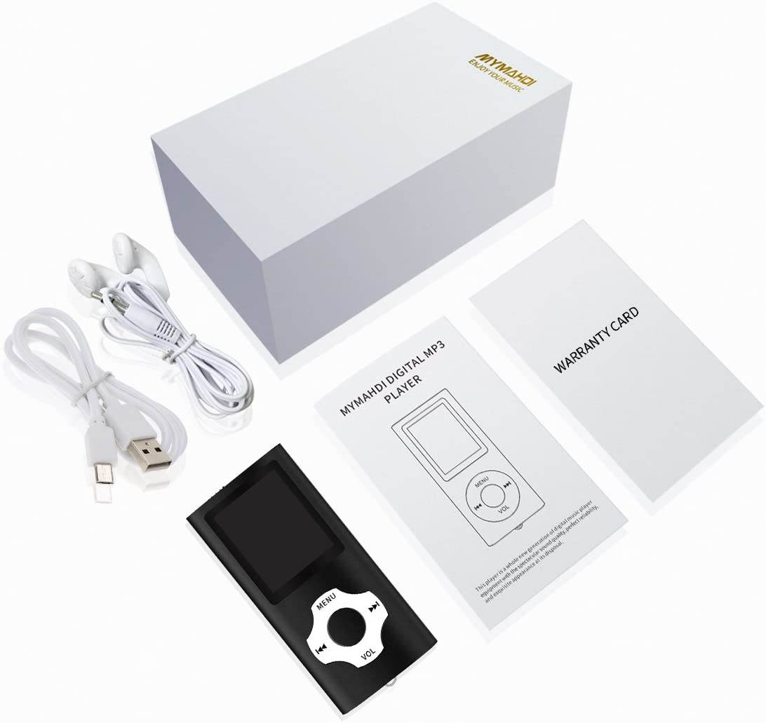 MYMAHDI MP3/MP4 Music Player with 16 GB Memory Card(Expandable Up to 128GB),Supporting Photo Viewer,Voice Recorder,FM Radio,E-Book Earphone Provided Color Black