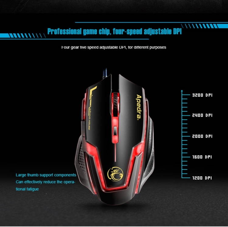 SUNSKY Wired USB Optical Mouse PC Mouse Gaming High Precision Gaming Mouse for Computer PC Laptop Mice with LED Light