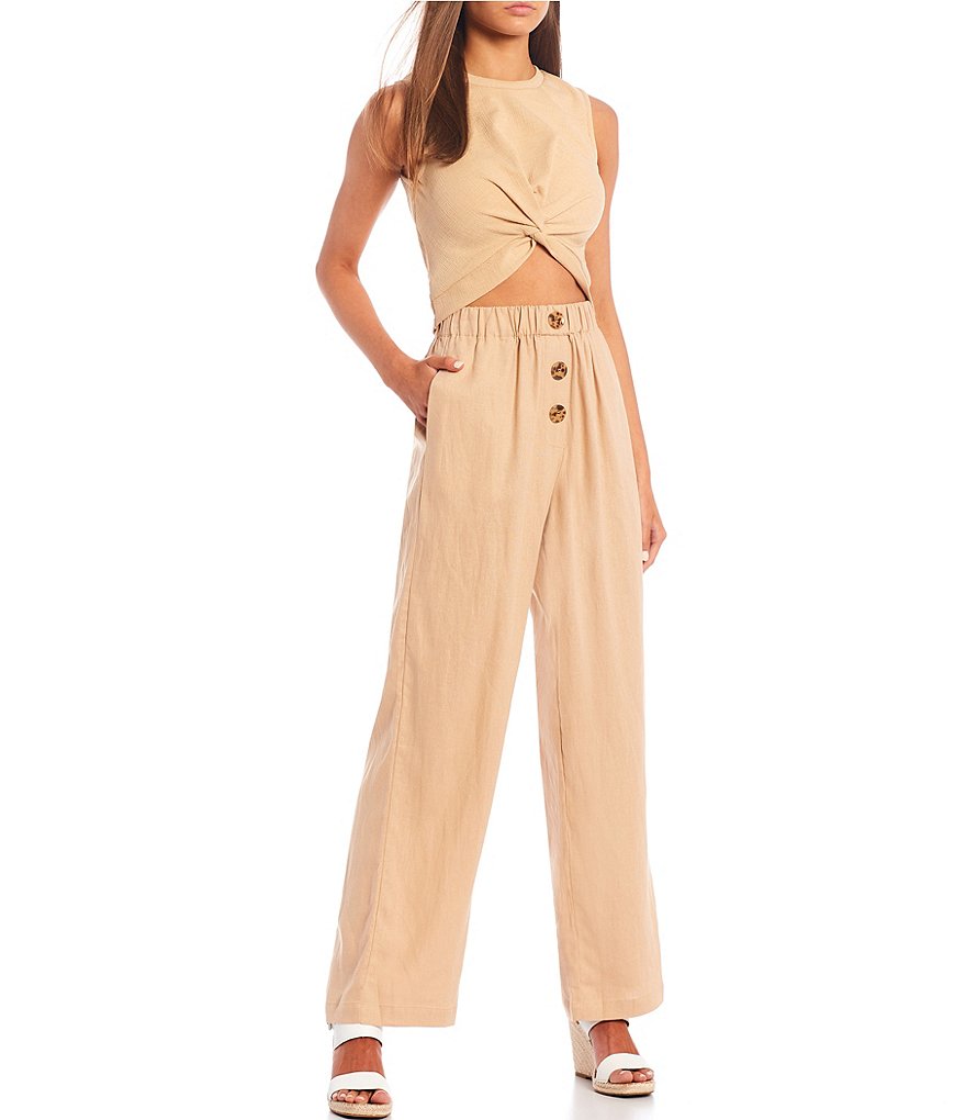 June & Hudson Twist Front Tank Top