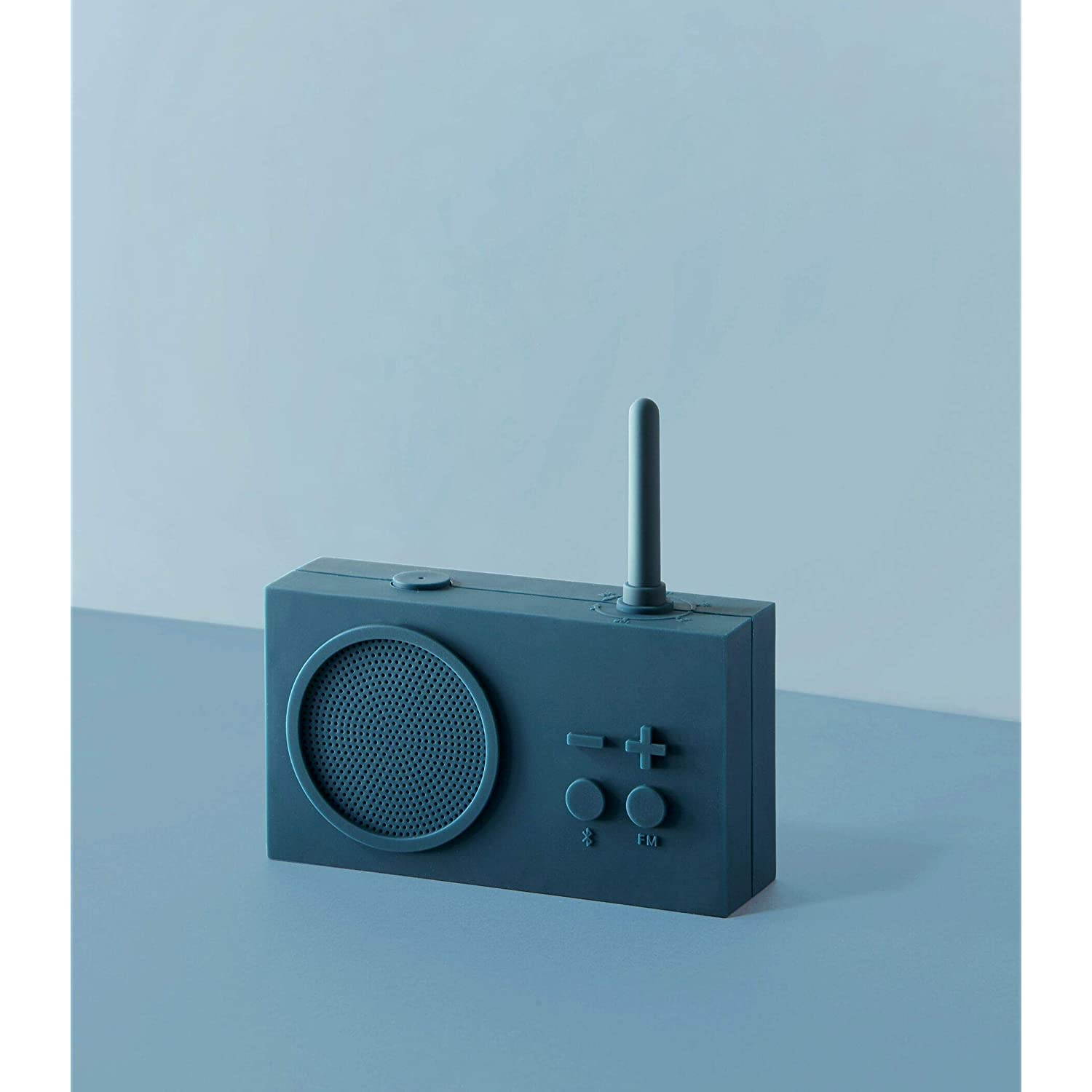 Lexon Tykho 3 FM Radio, Bluetooth Speaker, 5W, Splash Proof IPX4, Autonomy 20 Hours, Silicone Rubber Case - Yellow