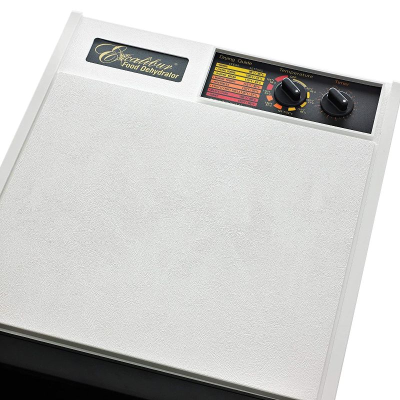 Excalibur 3926TW 600W 9 Tray 26 Hour Timer Adjustable Temperature Efficient Drying Kitchen Countertop Food Dehydrator, White