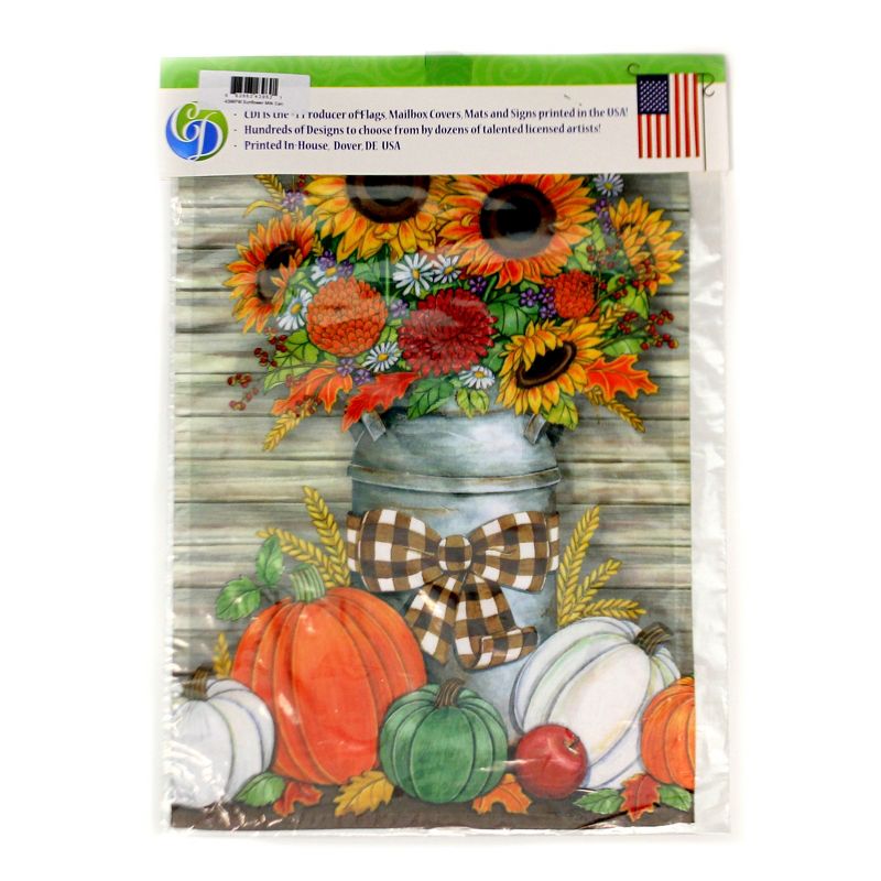 Home & Garden 18.0" Sunflower Milk Can Flag Double Sided Custom Decor  -  Flags