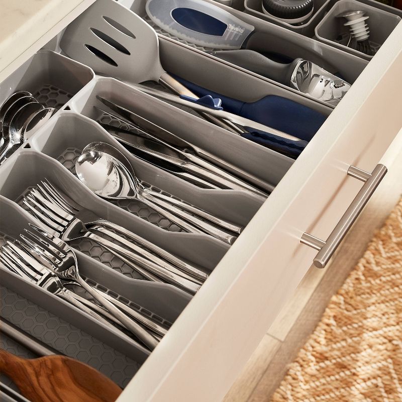 13"x16" 6-Divider Silverware Tray Gray - Spectrum Diversified